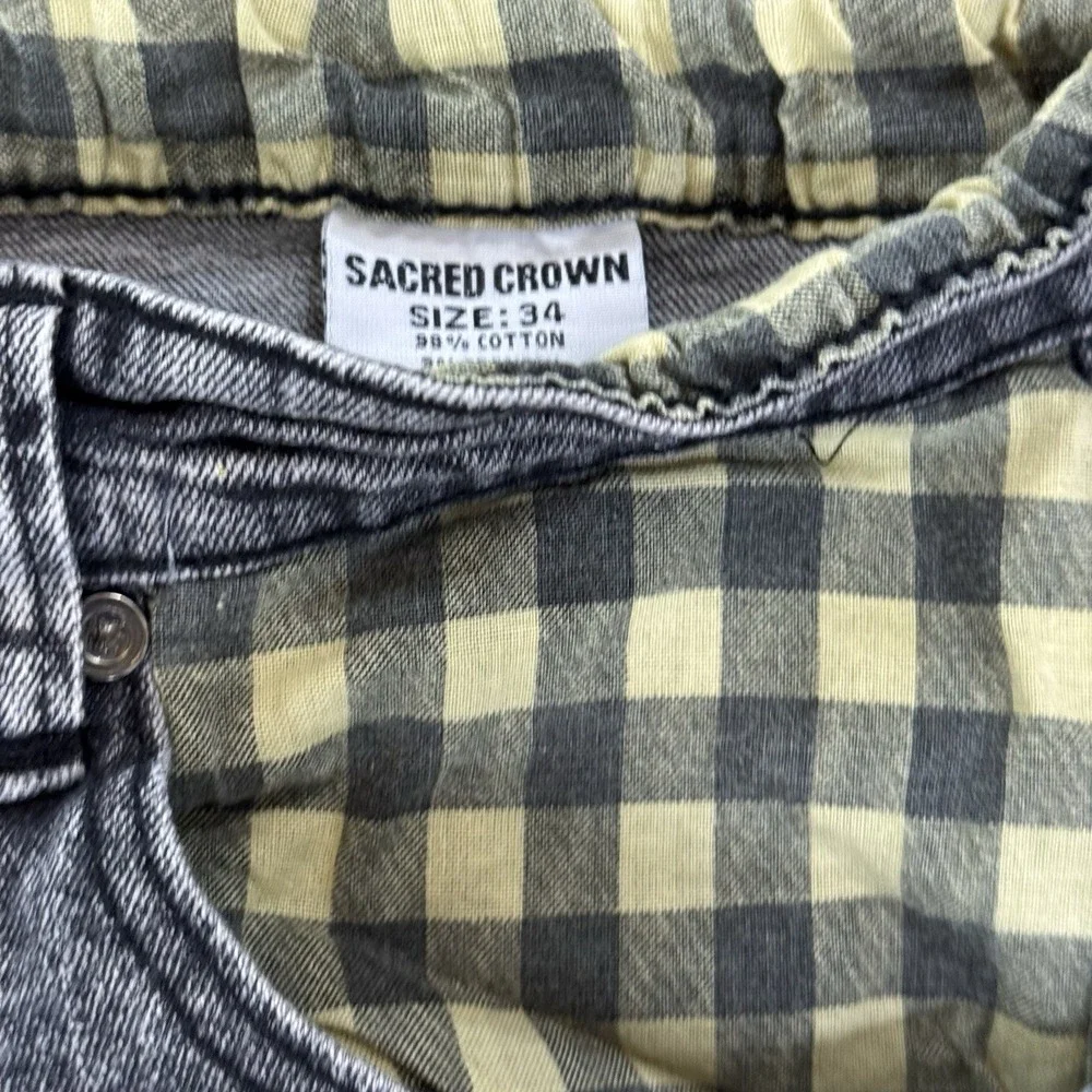 Sacred Crown Jeans 34x30 Dyed Splattered Classic‎ Stretch Straight